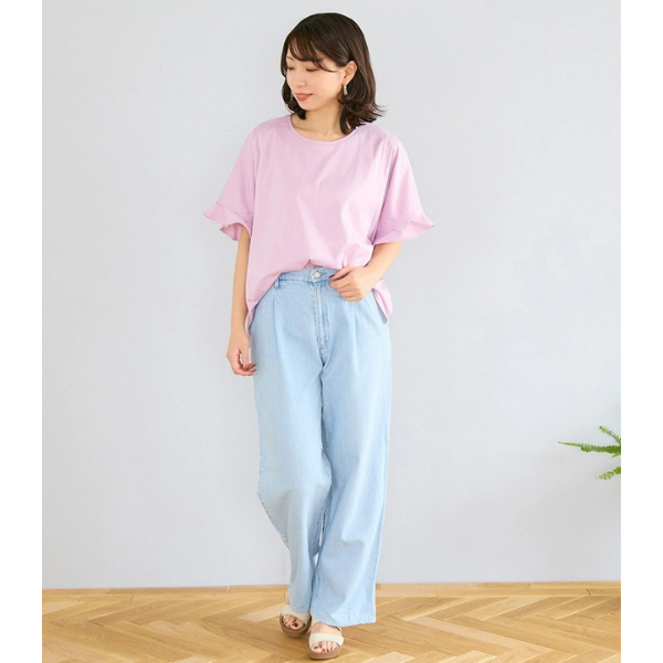 オーガニックフリルTシャツ（授乳服）