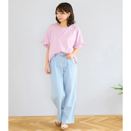 オーガニックフリルTシャツ（授乳服）