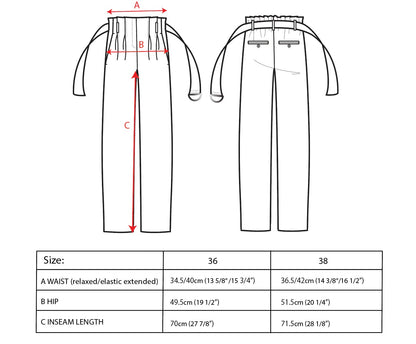 グレンチェックプリーツパンツ