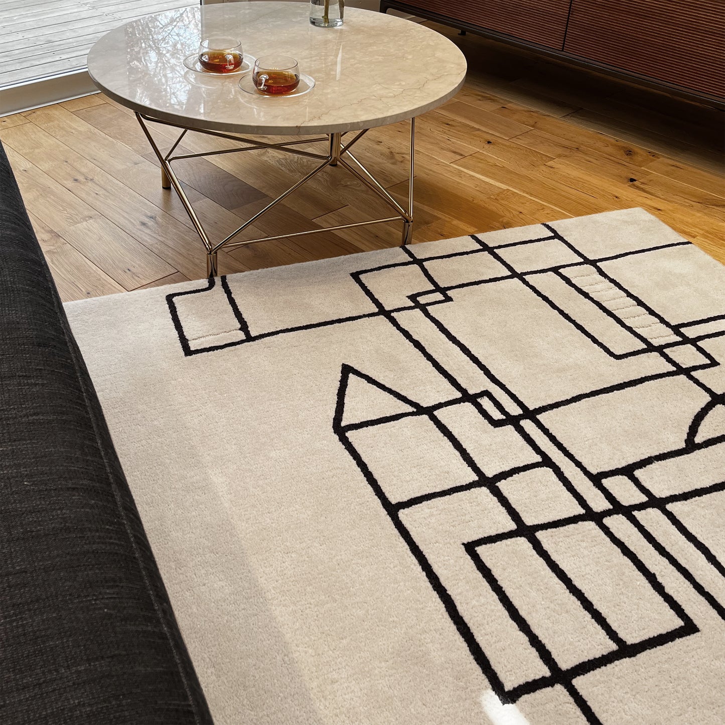 ラグAvenue_アイボリー