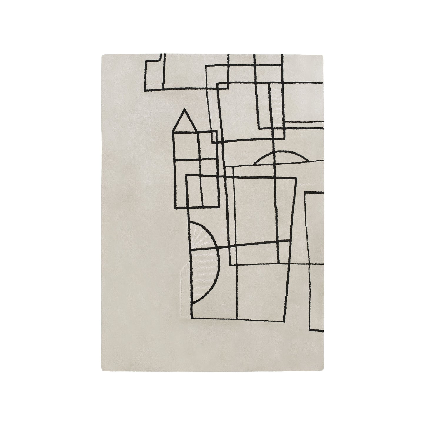 ラグAvenue_アイボリー