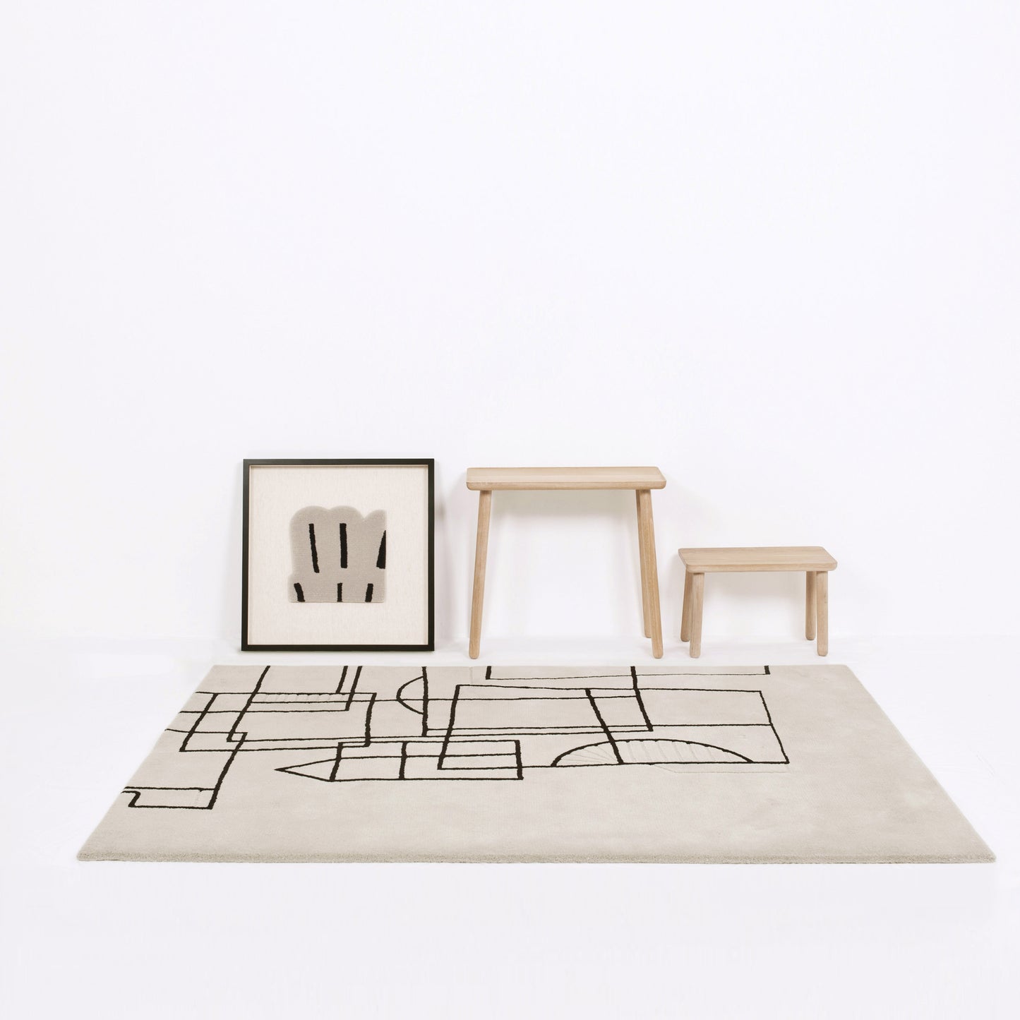 ラグAvenue_アイボリー