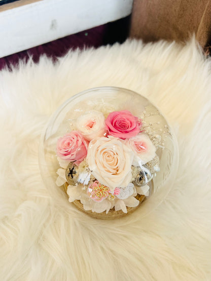 ガラスドームフラワー『和の世界』桜霞