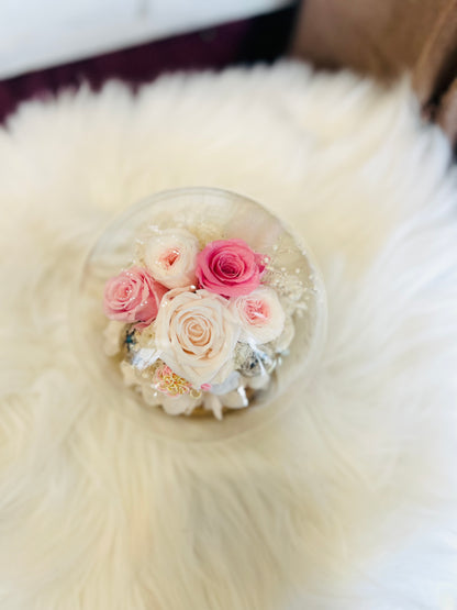 ガラスドームフラワー『和の世界』桜霞