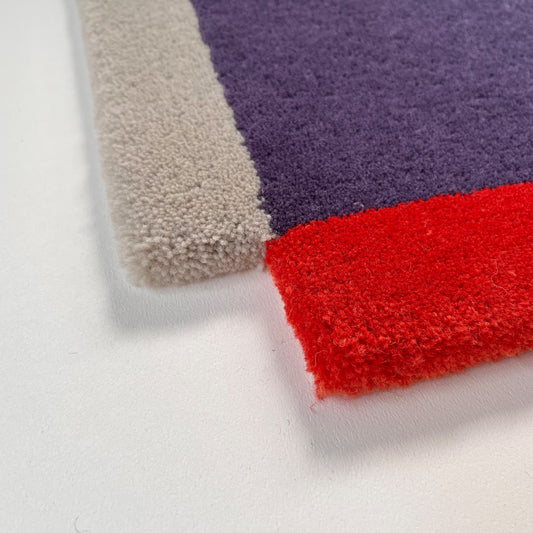 ラグSLOPE_グレイッシュ バイオレット