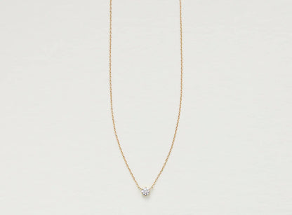 K18YG 1粒ダイヤモンドネックレス