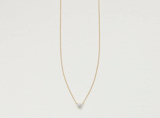 K18YG 1粒ダイヤモンドネックレス