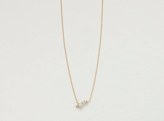 K18YG ４粒ダイヤモンドネックレス