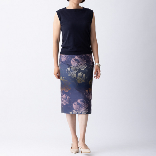 花柄ジャガードスカートMH39