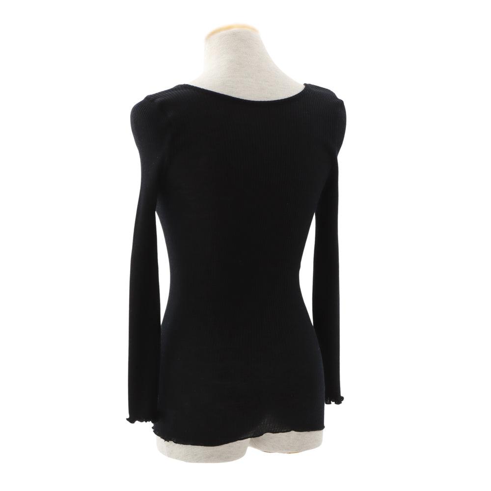 macaroni ウールクルーネックプルオーバー