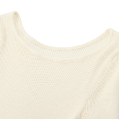 macaroni ウールクルーネックプルオーバー