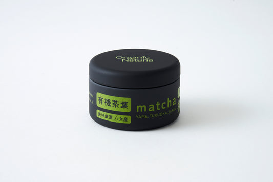 オーガニック抹茶(黒缶/八女茶)x2缶